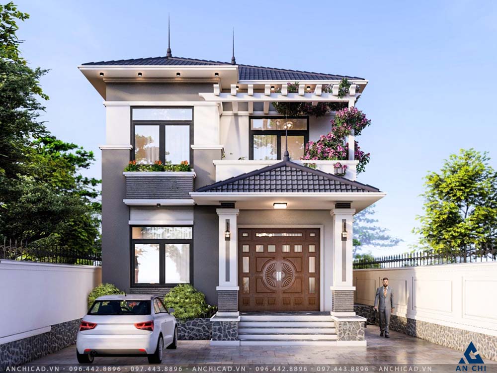 Biet thu 2 tang mai Nhat tai Ha Noi 1 1